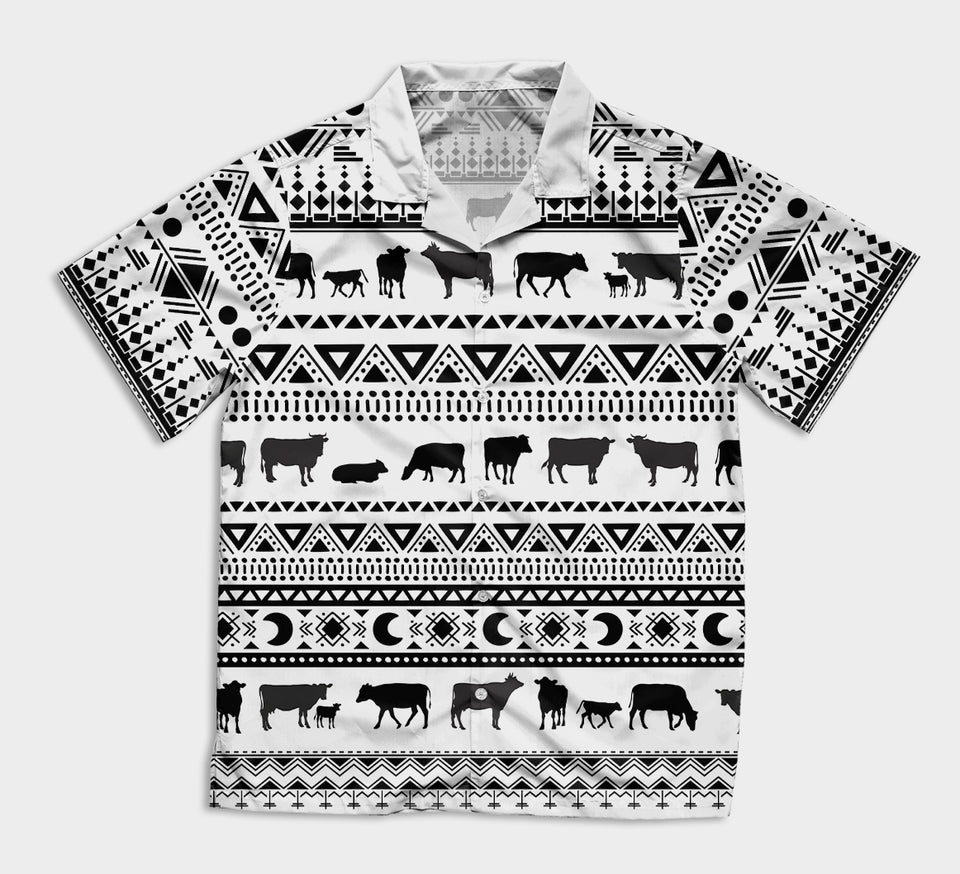 Cattle Boho pattern - Hawaiian Shirt