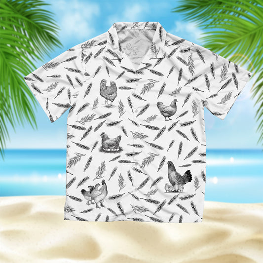 Chicken pattern - Hawaiian Shirt & Shorts