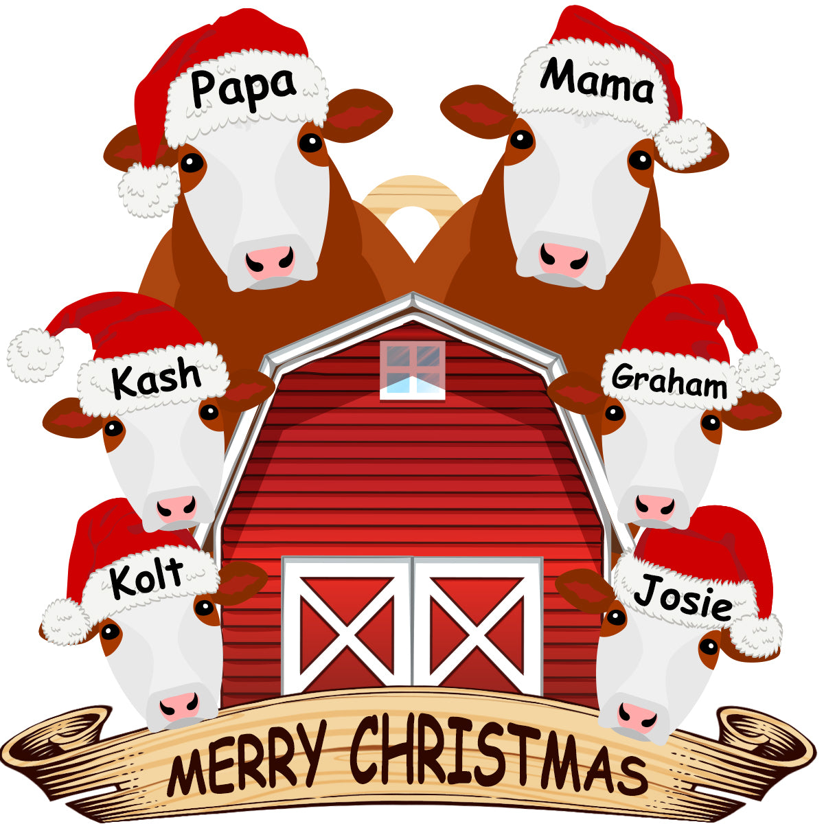 Personalized Wooden Ornament Rancher Cattle Breeds For Christmas - myfunfarm
