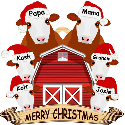 Personalized Wooden Ornament Rancher Cattle Breeds For Christmas - myfunfarm