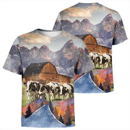 Cattle-Cows painting style print 3d 02 - cow lovers