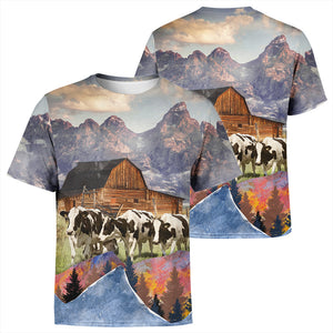 Cattle-Cows painting style print 3d 02 - cow lovers