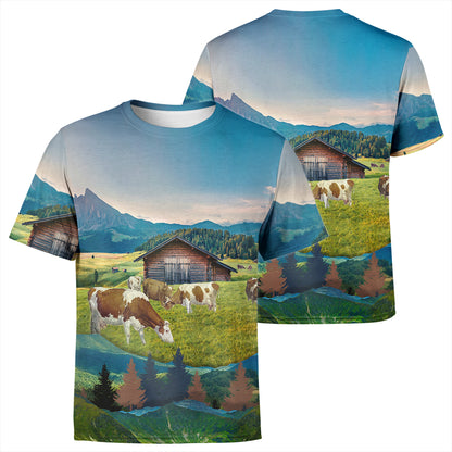 Cattle-Cows painting style print 3d 04 - cow lovers