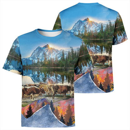 Cattle-Cows painting style print 3d - cow lovers