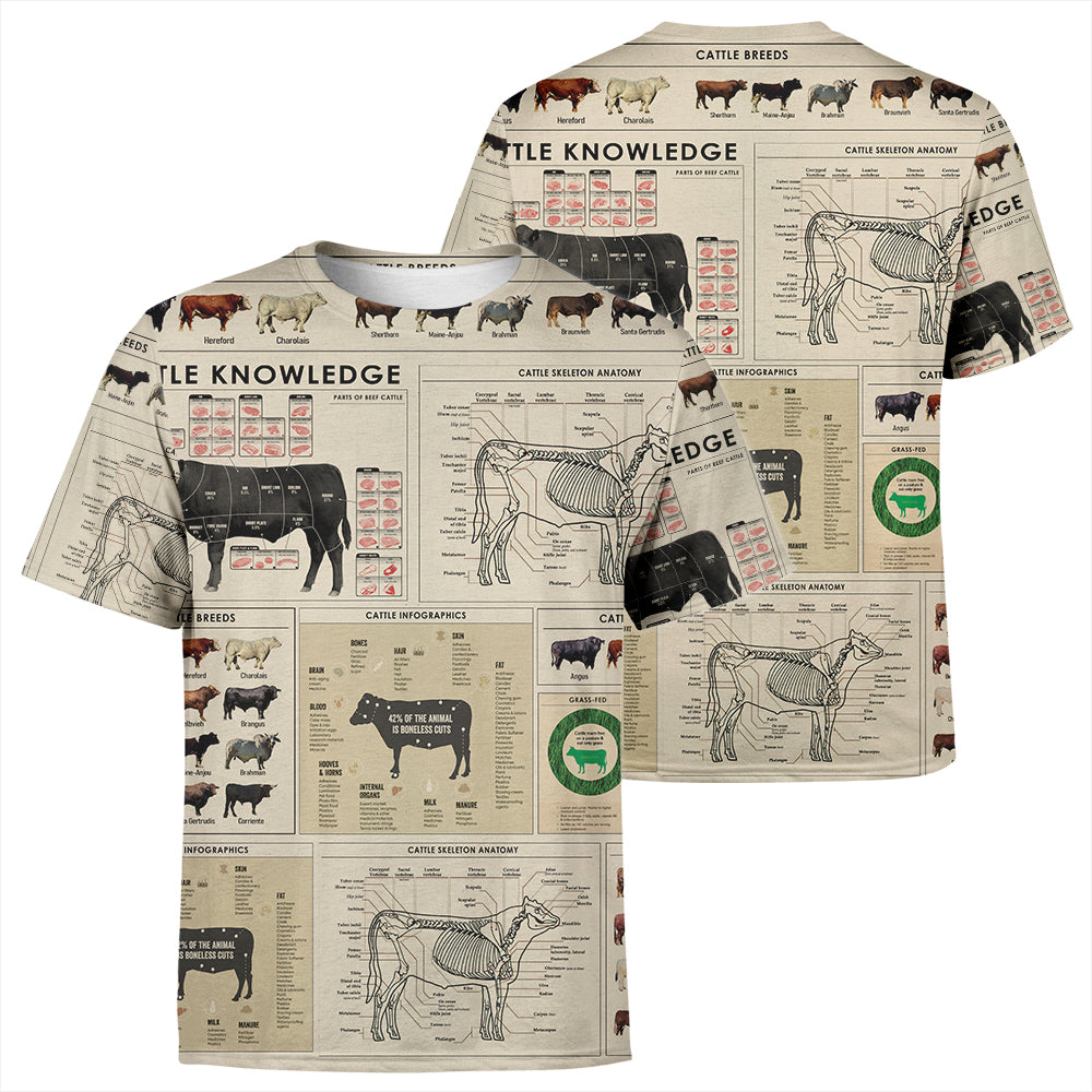 Cattle knowledge print 3d - cow lovers