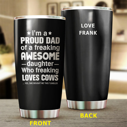 Customize fathers day gift Tumbler size 20oz and 30oz - myfunfarm - clothing acceessories shoes for cow lovers, pig, horse, cat, sheep, dog, chicken, goat farmer