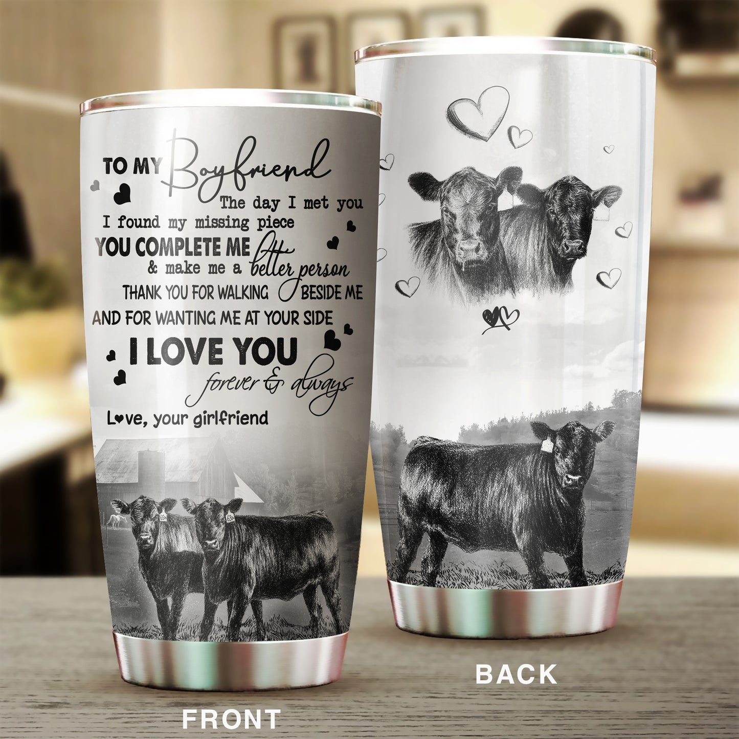 To my boyfriend - Stainless Steel Tumbler