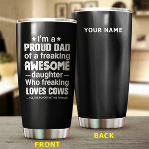 Customize fathers day gift Tumbler size 20oz and 30oz - myfunfarm - clothing acceessories shoes for cow lovers, pig, horse, cat, sheep, dog, chicken, goat farmer