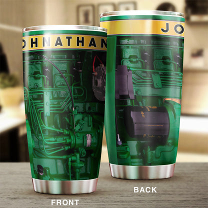Tractor machine - Personalized stainless steel Tumbler - myfunfarm
