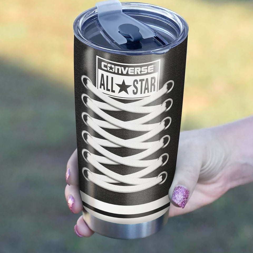 For Converse devotees - Stainless Steel Tumbler - myfunfarm - clothing acceessories shoes for cow lovers, pig, horse, cat, sheep, dog, chicken, goat farmer