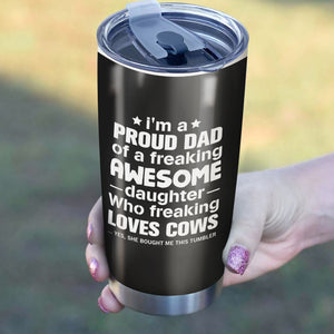 Customize fathers day gift Tumbler size 20oz and 30oz - myfunfarm - clothing acceessories shoes for cow lovers, pig, horse, cat, sheep, dog, chicken, goat farmer