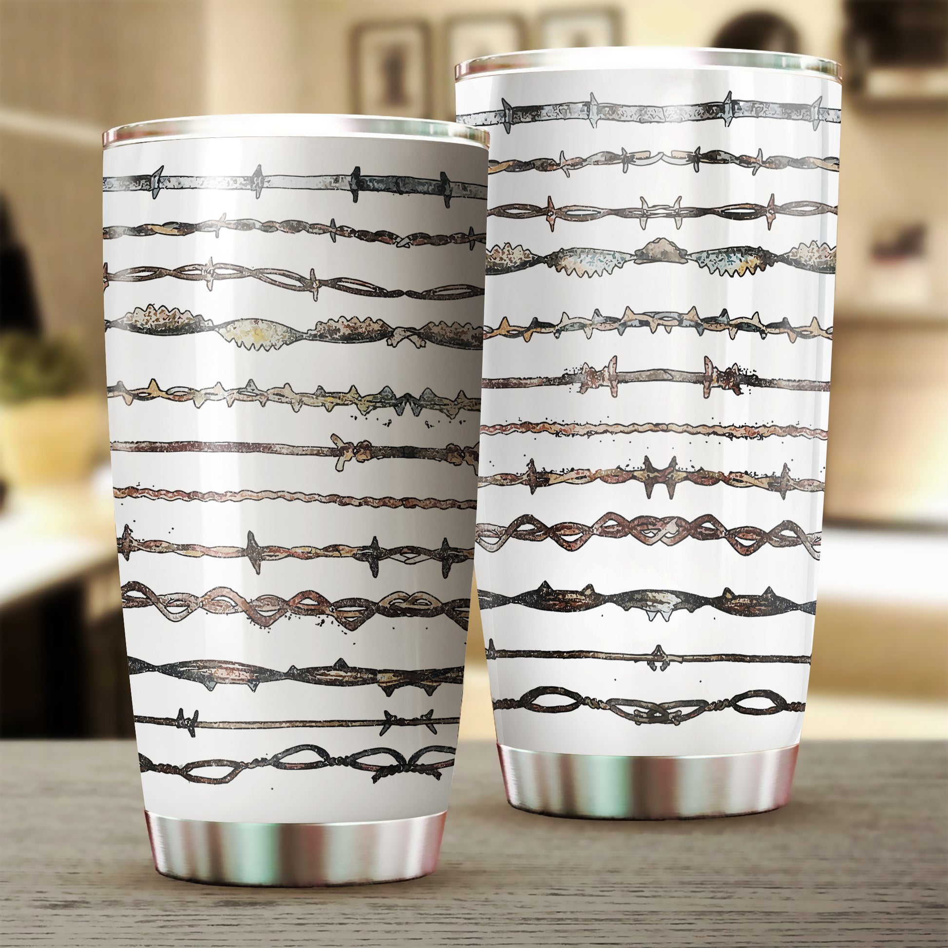 Farm fences - Stainless Steel Tumbler - myfunfarm - clothing acceessories shoes for cow lovers, pig, horse, cat, sheep, dog, chicken, goat farmer