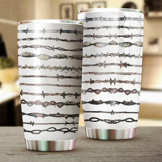 Farm fences - Stainless Steel Tumbler - myfunfarm - clothing acceessories shoes for cow lovers, pig, horse, cat, sheep, dog, chicken, goat farmer
