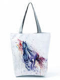 Watercolor Horse Print Shopping Tote bag