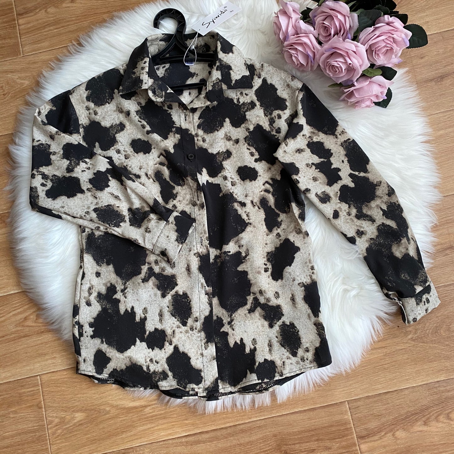 Cow Pattern-Shirts Women Long Sleeve - myfunfarm