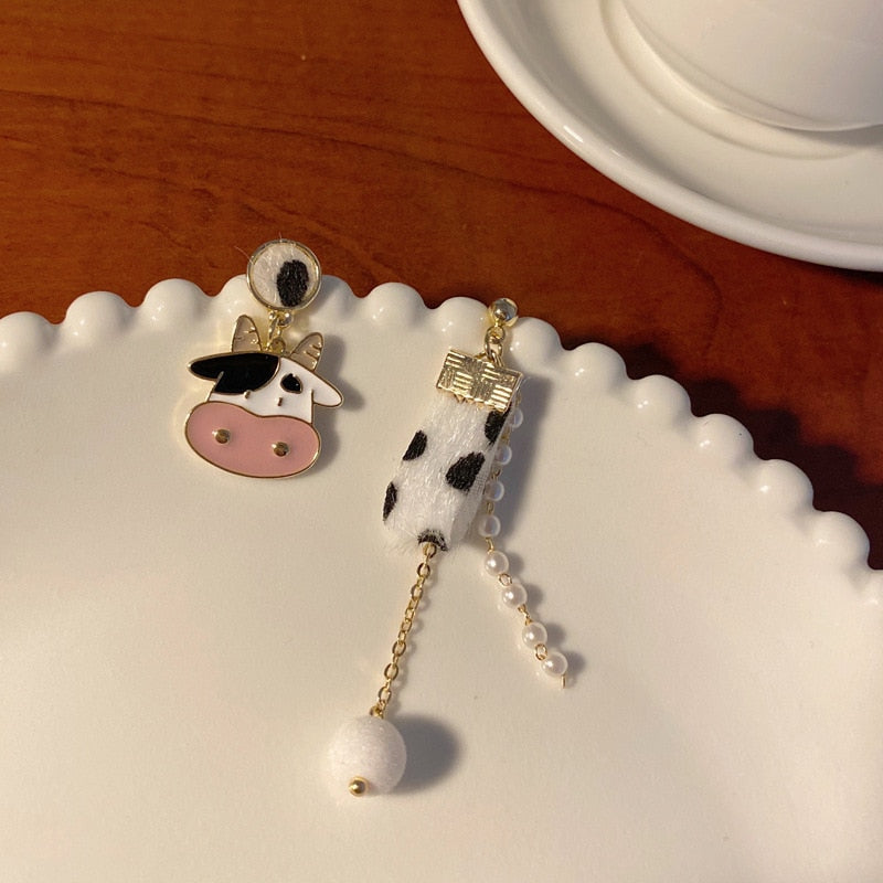 Cute Cow Rabbit Carrot Dangle Earrings - myfunfarm
