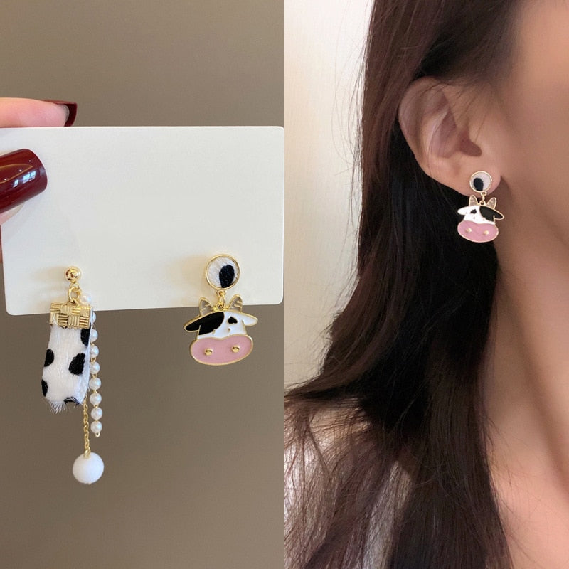 Cute Cow Rabbit Carrot Dangle Earrings - myfunfarm
