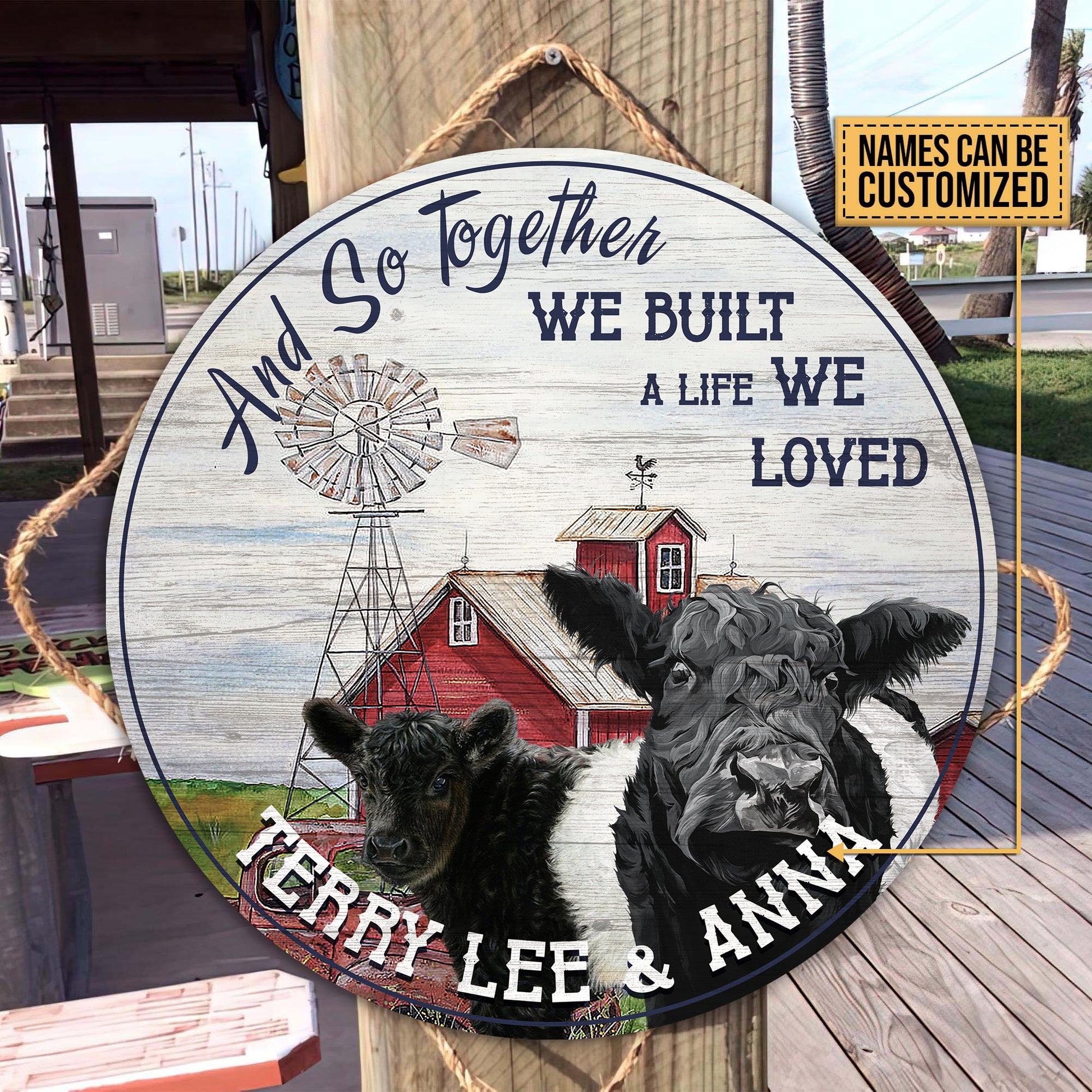 And so together we built a life we loved - Wooden Door Sign - myfunfarm