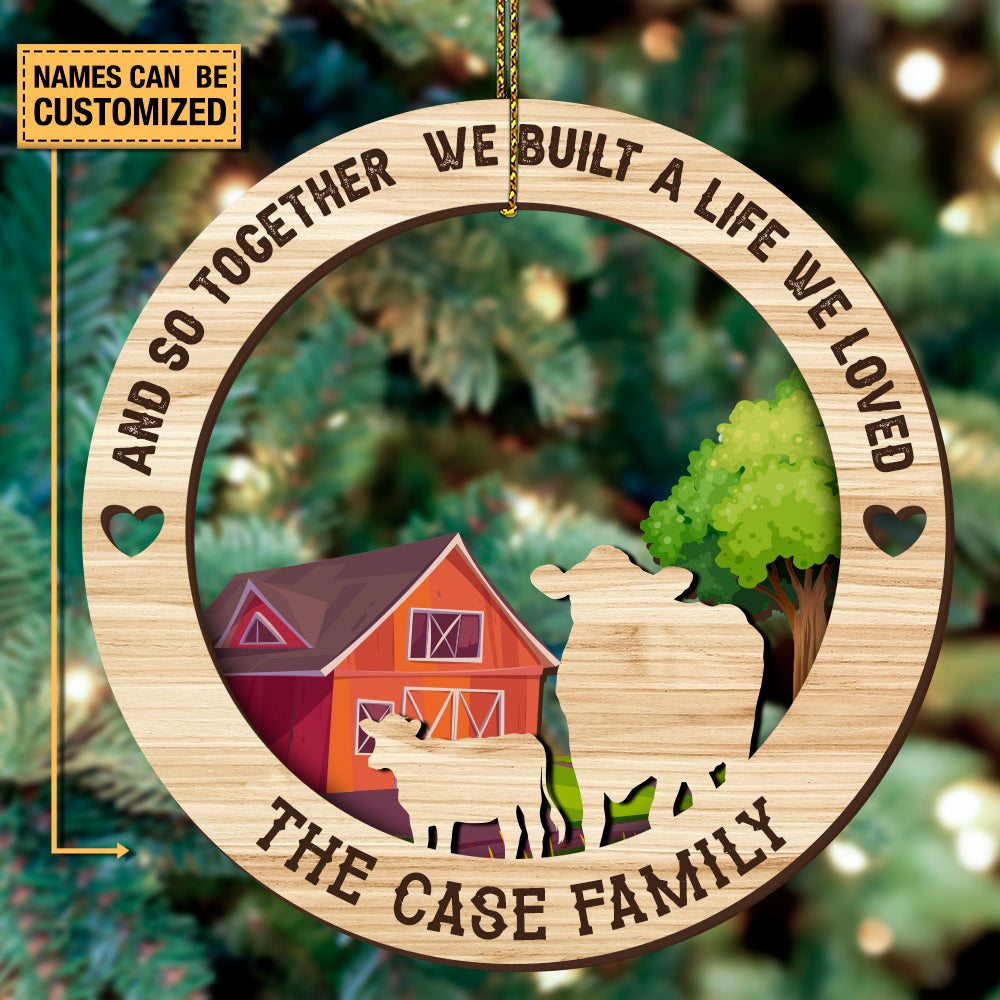 Personalized Christmas Wooden layer Ornaments for Farmers