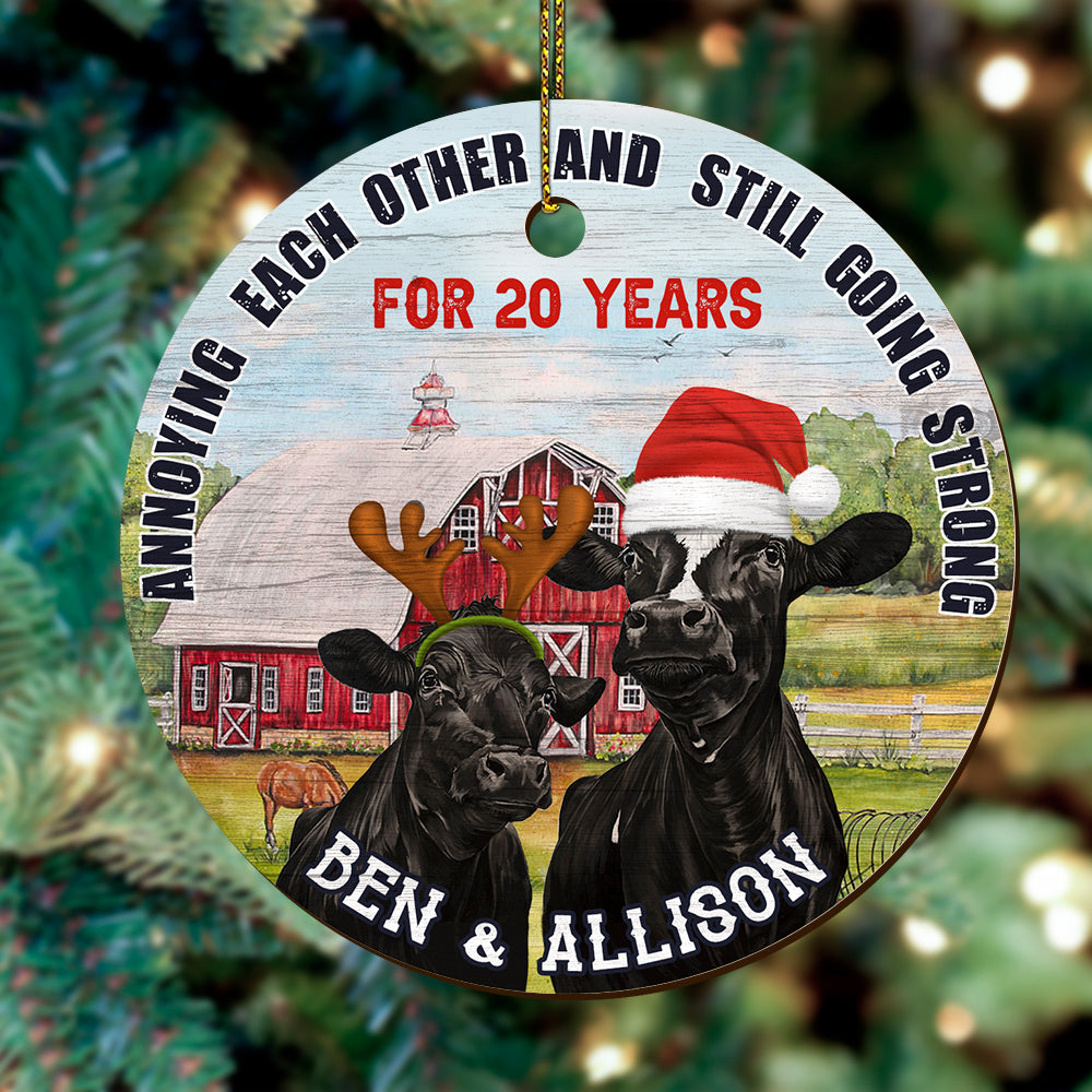Annoying each other and still going strong - Customize Wooden Ornaments - myfunfarm