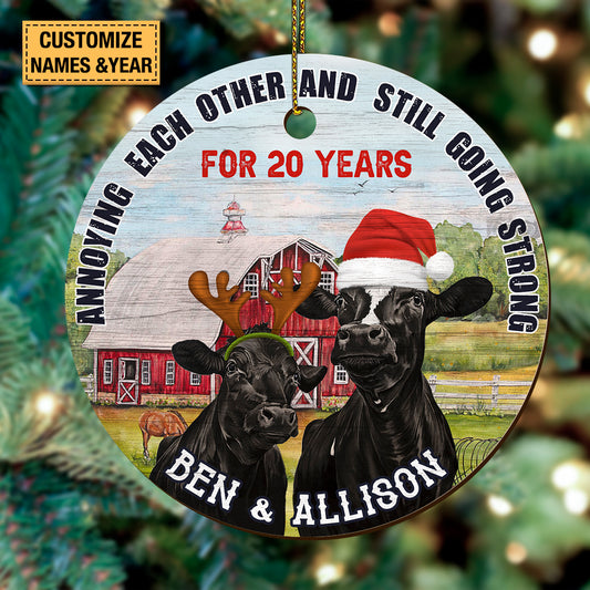 Annoying each other and still going strong - Customize Wooden Ornaments - myfunfarm