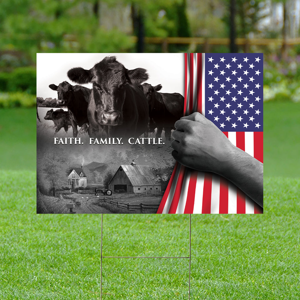 Faith Family Cattle - Yard Sign