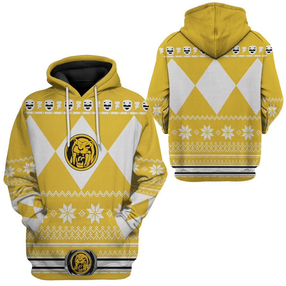 Yellow Power Ranger - Cosplay Tshirt Hoodies Sweatshirt - Apparel