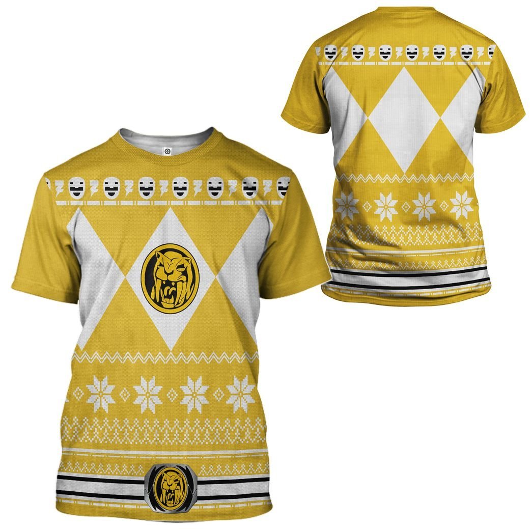 Yellow Power Ranger - Cosplay Tshirt Hoodies Sweatshirt - Apparel