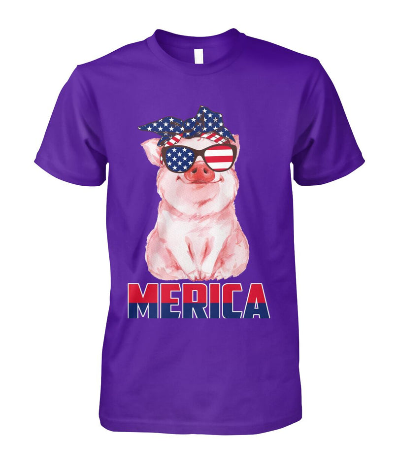 Love pig love america  - Men's and Women's t-shirt , Vneck, Hoodies - myfunfarm - clothing acceessories shoes for cow lovers, pig, horse, cat, sheep, dog, chicken, goat farmer