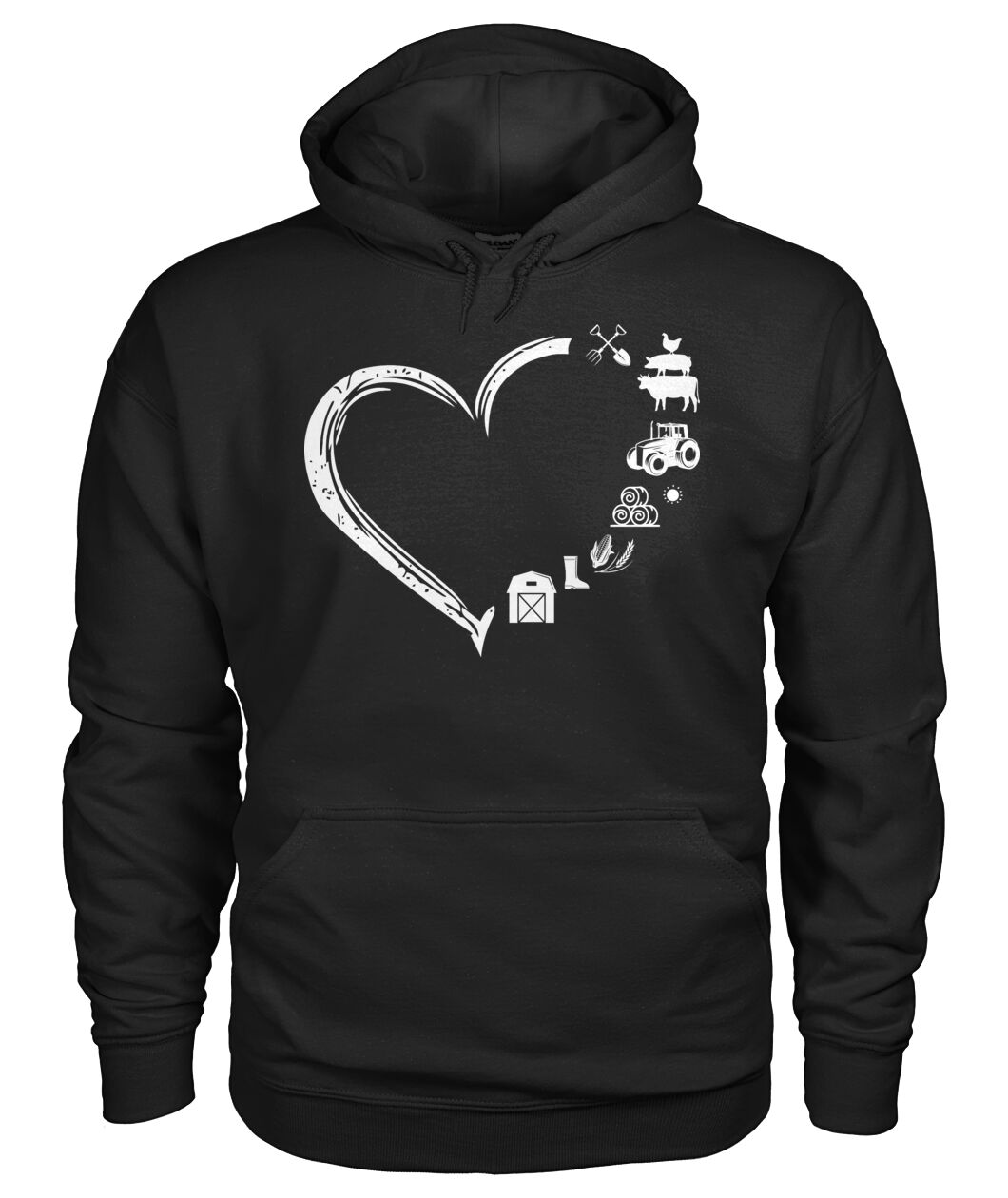 Heart  Farm Life - unisex  t-shirt , Hoodies - myfunfarm