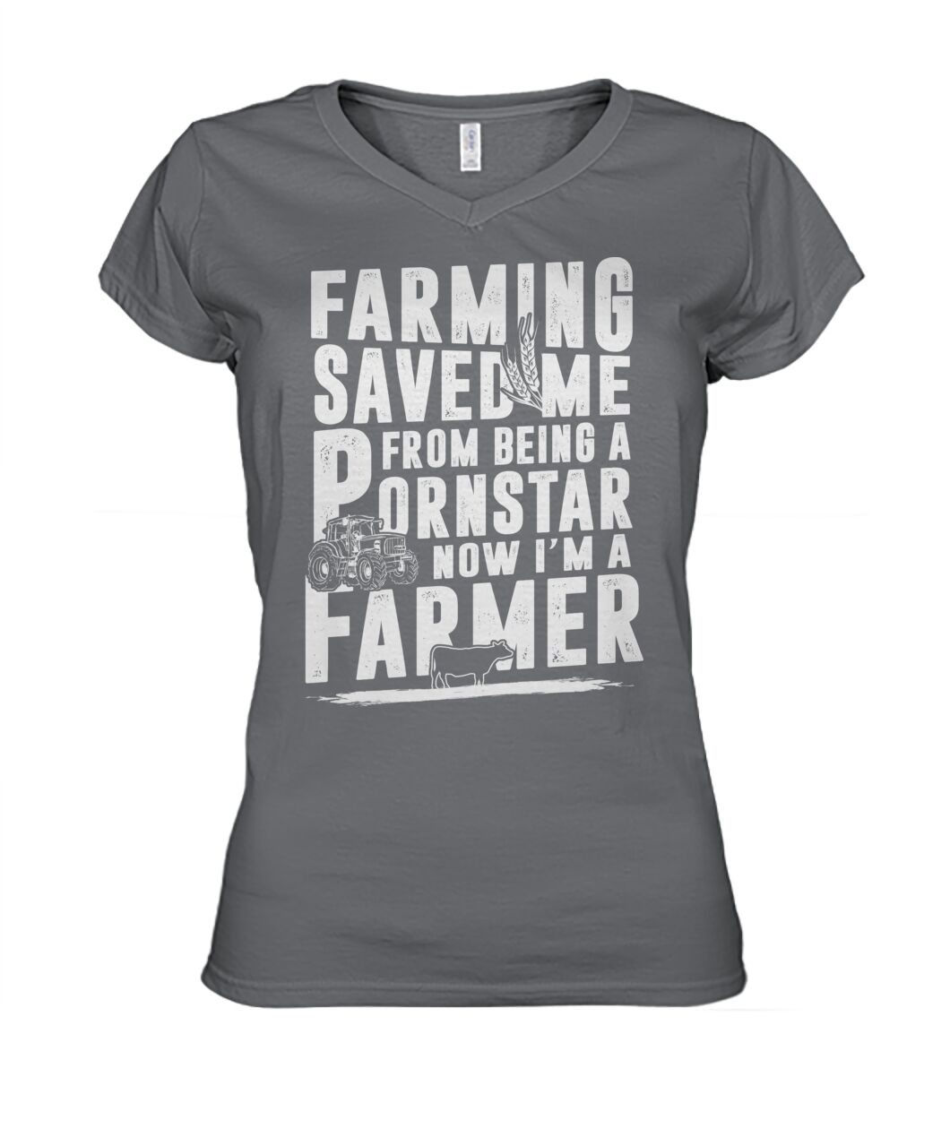farming saved me  - Men's and Women's t-shirt , Vneck, Hoodies - myfunfarm