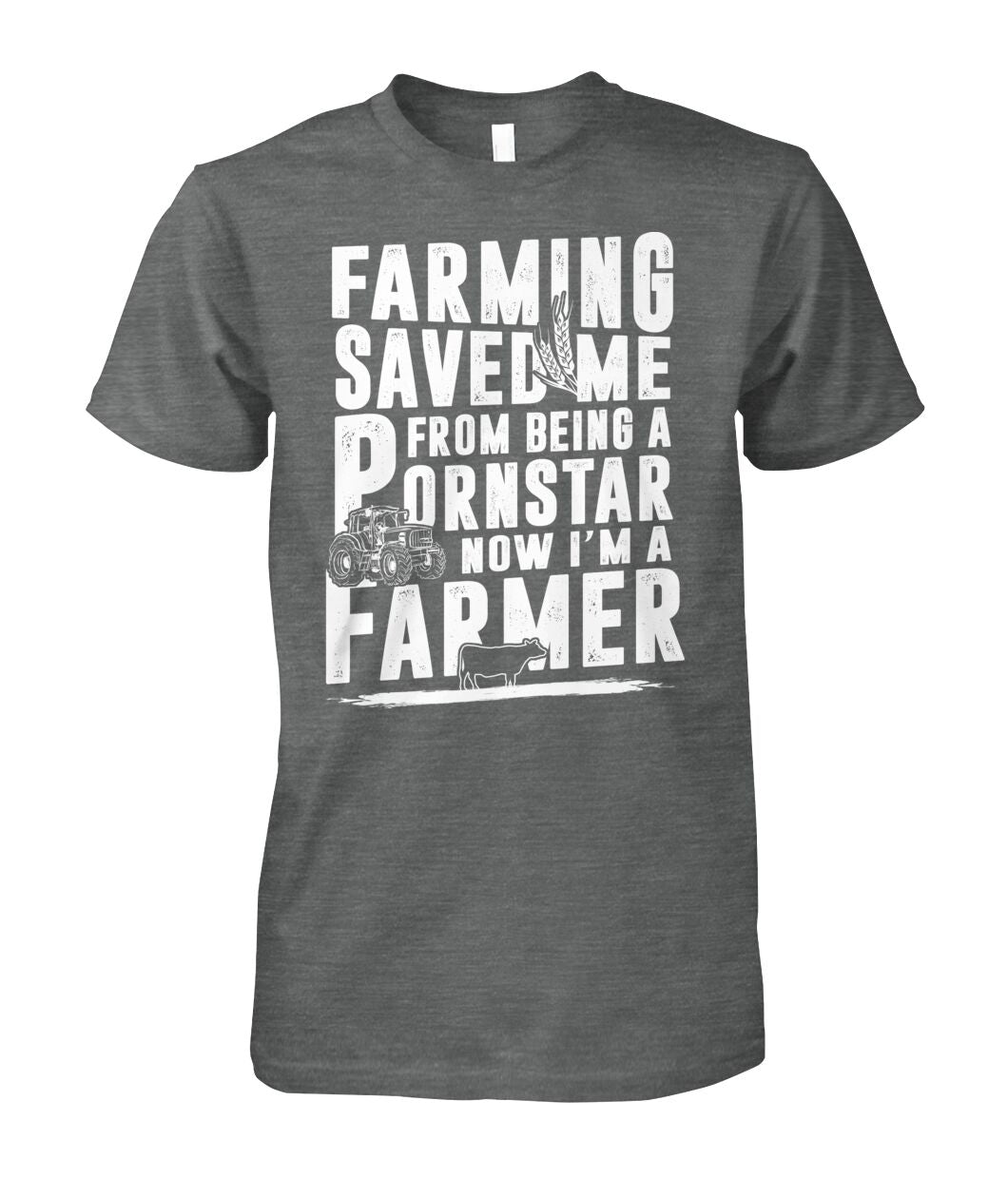 farming saved me  - Men's and Women's t-shirt , Vneck, Hoodies - myfunfarm