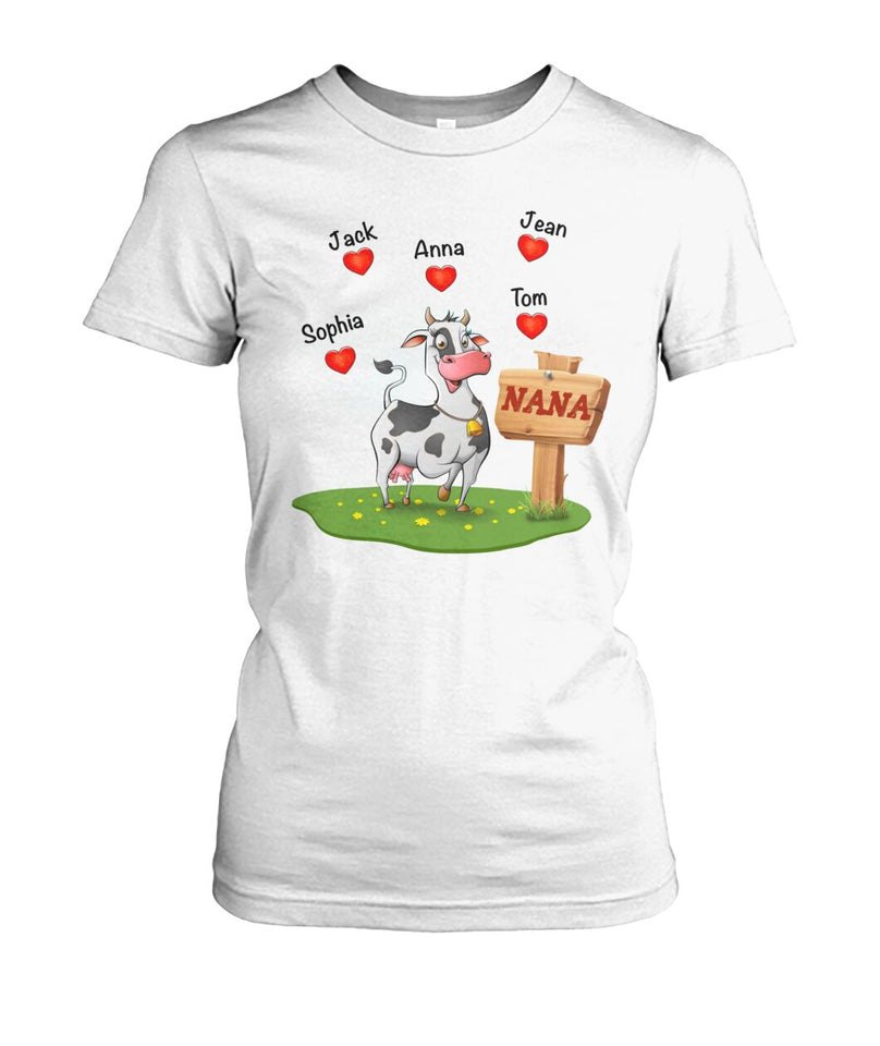 Custom names Cow Lovers - unisex  t-shirt for Mother's day