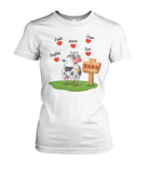 Custom names Cow Lovers - unisex  t-shirt for Mother's day