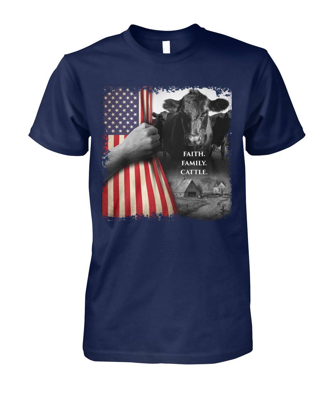 Faith Family Cattle - unisex  t-shirt , Hoodies - myfunfarm