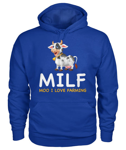 MILF - Moo i love farming - funny design unisex  t-shirt , Hoodies