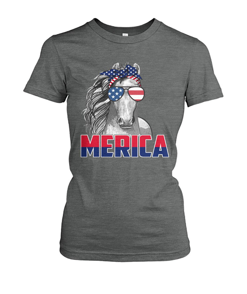 Love horse love america - Men's and Women's t-shirt , Vneck, Hoodies - myfunfarm - clothing acceessories shoes for cow lovers, pig, horse, cat, sheep, dog, chicken, goat farmer