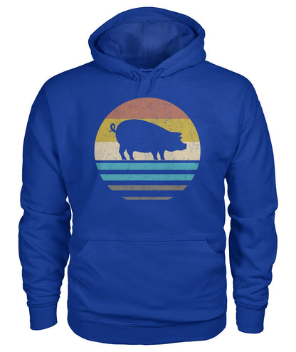 Vintage print pig - Men's and Women's t-shirt , Vneck, Hoodies - myfunfarm - clothing acceessories shoes for cow lovers, pig, horse, cat, sheep, dog, chicken, goat farmer