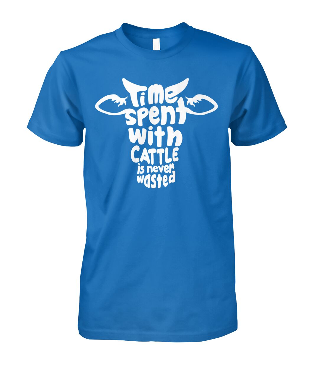 Time spent with cattle is never wasted - funny design unisex  t-shirt , Hoodies - myfunfarm