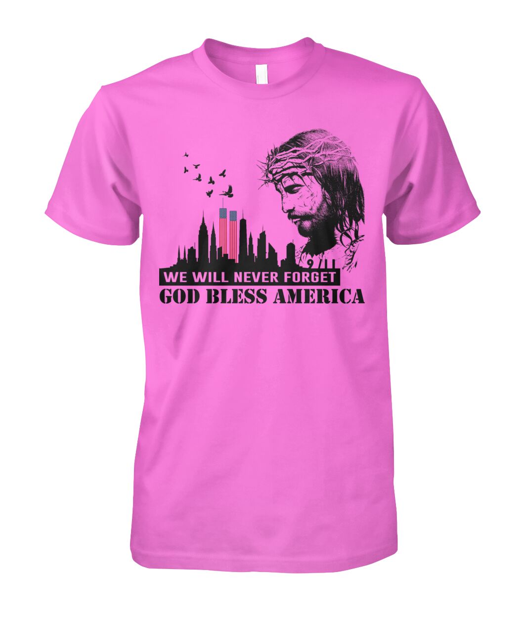 We will never forget 911 - God bless america  - unisex  t-shirt , Hoodies