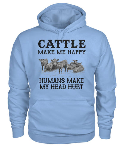 Cattle make me happy - unisex  t-shirt , Hoodies - myfunfarm