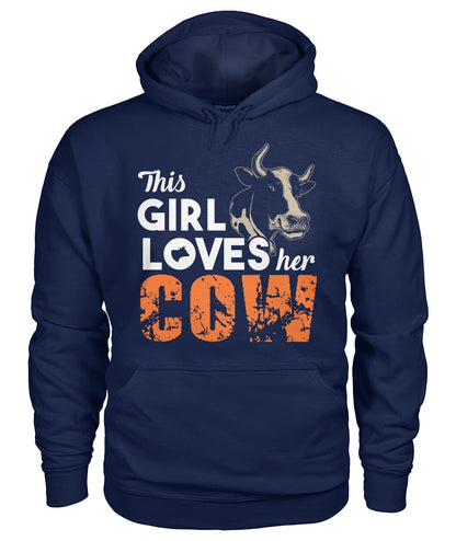This girl who loves cows - Men's and Women's t-shirt , Vneck, Hoodies - myfunfarm - clothing acceessories shoes for cow lovers, pig, horse, cat, sheep, dog, chicken, goat farmer