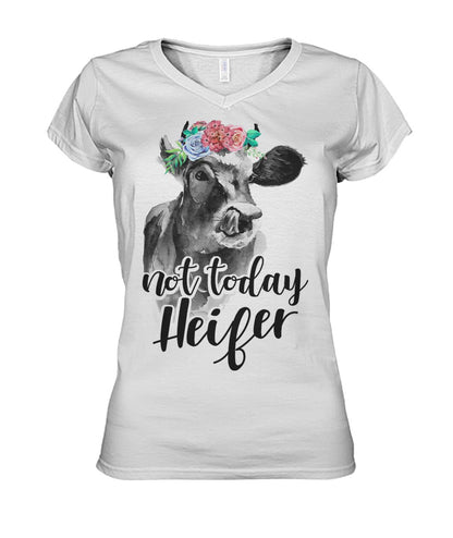 Not today Heifer - Men's and Women's t-shirt , Vneck, Hoodies - myfunfarm - clothing acceessories shoes for cow lovers, pig, horse, cat, sheep, dog, chicken, goat farmer