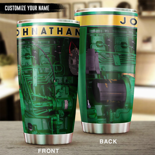 Tractor machine - Personalized stainless steel Tumbler - myfunfarm