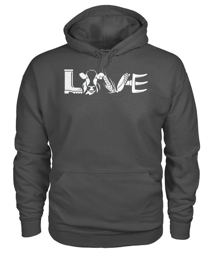 Love cows icon  - Men's and Women's t-shirt , Vneck, Hoodies - myfunfarm - clothing acceessories shoes for cow lovers, pig, horse, cat, sheep, dog, chicken, goat farmer