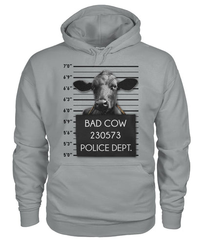 Bad cow - Men's and Women's t-shirt , Vneck, Hoodies - myfunfarm - clothing acceessories shoes for cow lovers, pig, horse, cat, sheep, dog, chicken, goat farmer