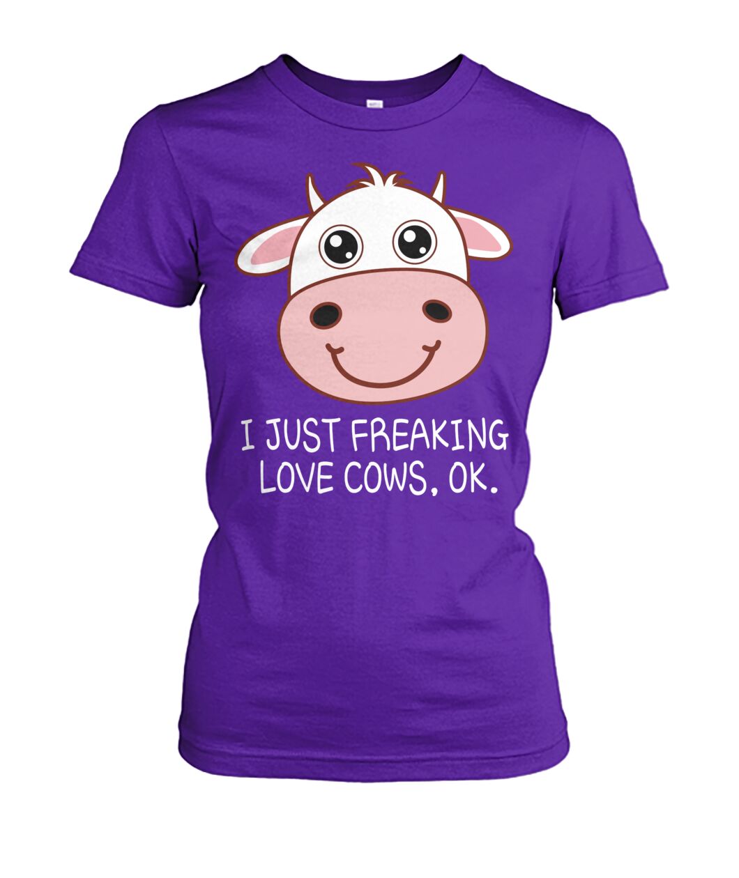 I just freaking love cow , ok - Men's and Women's t-shirt , Vneck, Hoodies - myfunfarm - clothing acceessories shoes for cow lovers, pig, horse, cat, sheep, dog, chicken, goat farmer
