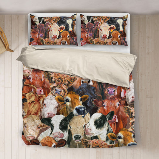 Cattle Breeds print  Bedding set - myfunfarm
