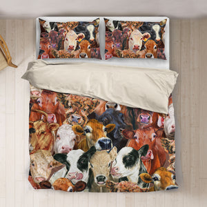 Cattle Breeds print  Bedding set