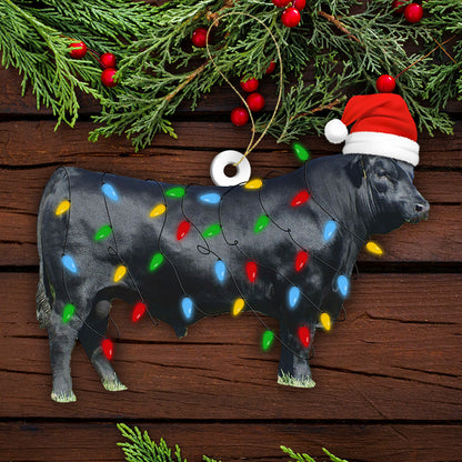 Cattle print The Christmas Wooden Ornament - myfunfarm